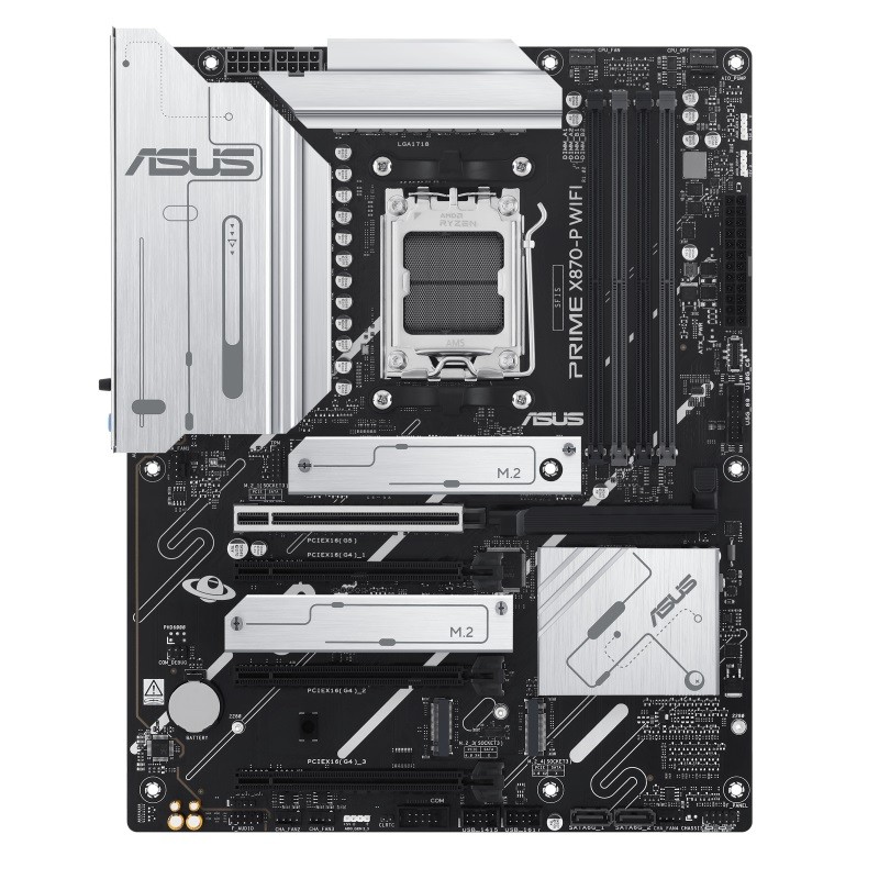 ASUS PRIME X870-P WIFI Motherboard AMD X870 Socket AM5 DDR5 ATX PCIe 5.0 M.2 Wi-Fi - 90MB1IS0-M0EAY0 - 4711387718148