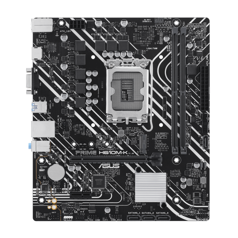 ASUS PRIME H610M-K Motherboard Intel H610 Socket LGA1700 DDR5 micro ATX PCIe 4.0 M.2 - 90MB1GA0-M0EAY0 - 4711387336328