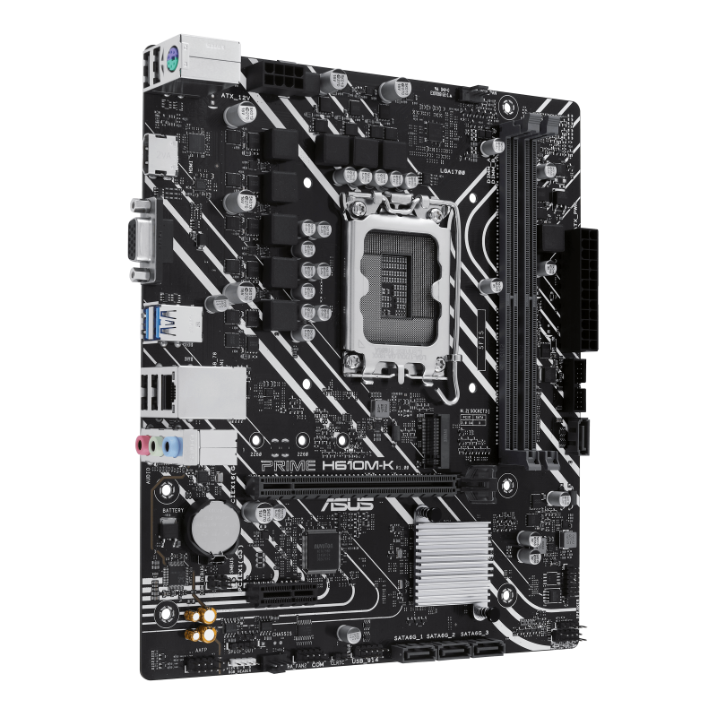 ASUS PRIME H610M-K Motherboard Intel H610 Socket LGA1700 DDR5 micro ATX PCIe 4.0 M.2 - 90MB1GA0-M0EAY0 - 4711387336328