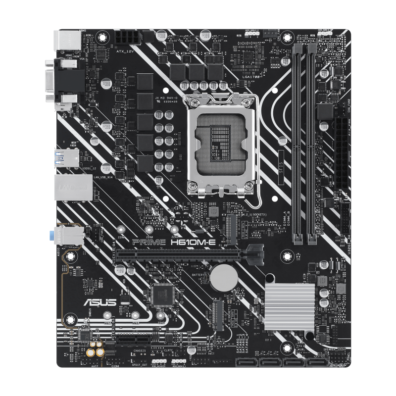 ASUS PRIME H610M-E-CSM Motherboard Intel H610 Socket LGA 1700 DDR5 micro ATX PCIe 4.0 M.2 - 90MB1G10-M0EAYC - 4711387259795