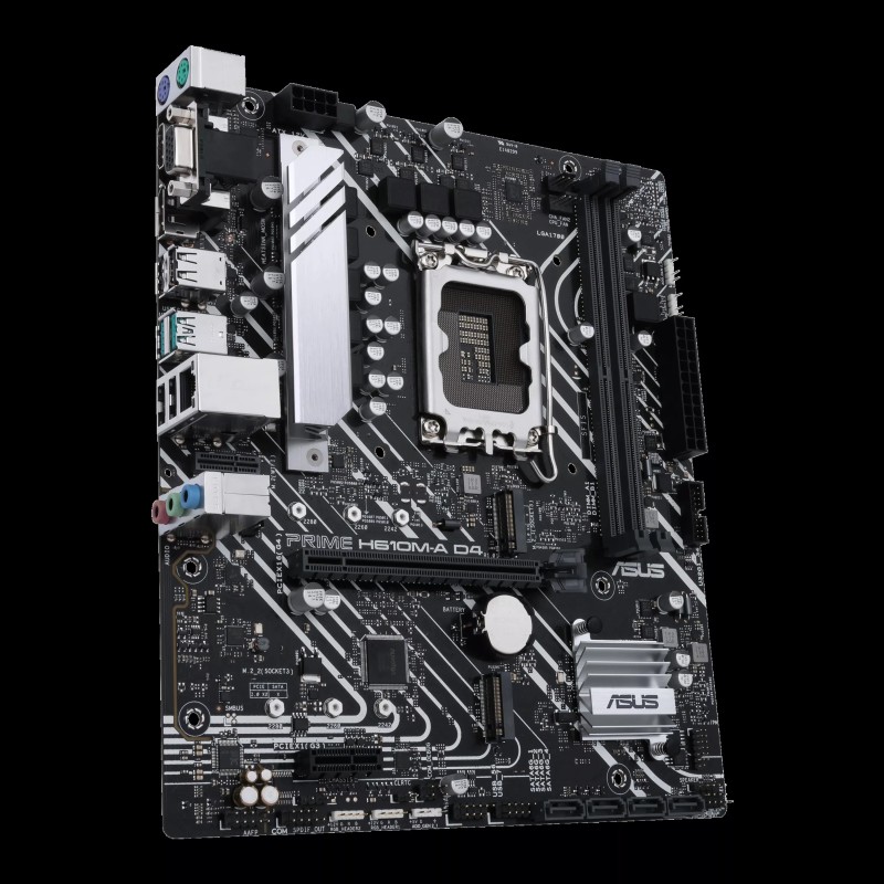 ASUS PRIME H610M-A D4-CSM Motherboard Intel H610 Socket LGA 1700 DDR4 micro ATX PCIe 4.0 M.2 - 90MB19P0-M0EAYC - 4711081514442