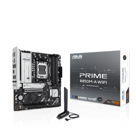 ASUS PRIME B850M-A WIFI Motherboard AMD B850 Socket AM5 DDR5 micro ATX PCIe 5.0 M.2 Wi-Fi - 90MB1LN0-M0EAY0 - 4711636051125