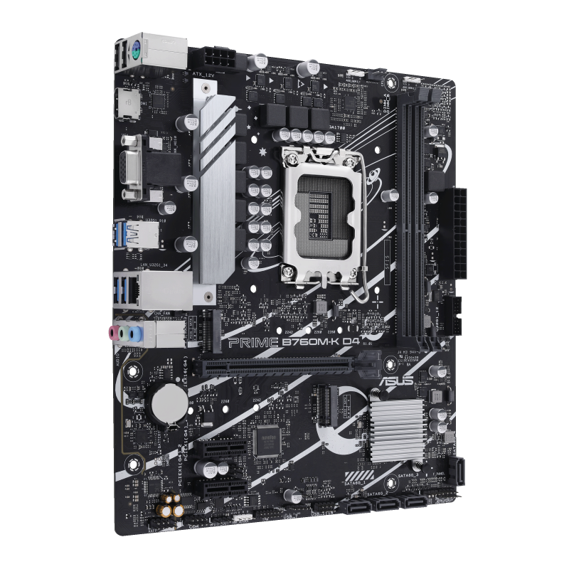 ASUS PRIME B760M-K D4 Motherboard Intel B760 Socket LGA 1700 DDR4 micro ATX PCIe 4.0 M.2 - 90MB1DS0-M1EAY0 - 4711387006917