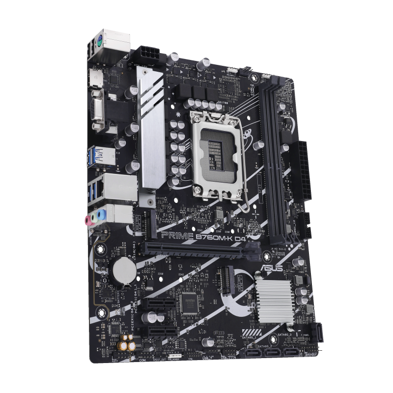 ASUS PRIME B760M-K D4 Motherboard Intel B760 Socket LGA 1700 DDR4 micro ATX PCIe 4.0 M.2 - 90MB1DS0-M1EAY0 - 4711387006917
