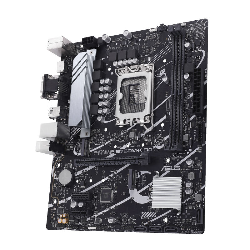 ASUS PRIME B760M-K D4 Motherboard Intel B760 Socket LGA 1700 DDR4 micro ATX PCIe 4.0 M.2 - 90MB1DS0-M1EAY0 - 4711387006917