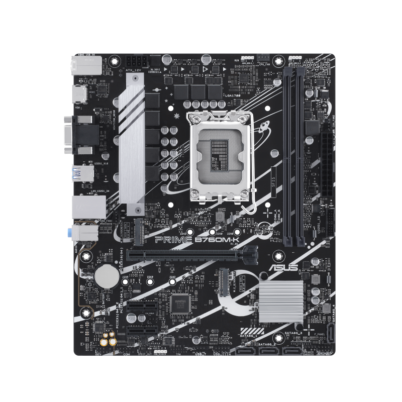 ASUS PRIME B760M-K Motherboard Intel B760 Socket LGA 1700 DDR5 micro ATX PCIe 4.0 M.2 - 90MB1FI0-M1EAY0 - 4711387198506