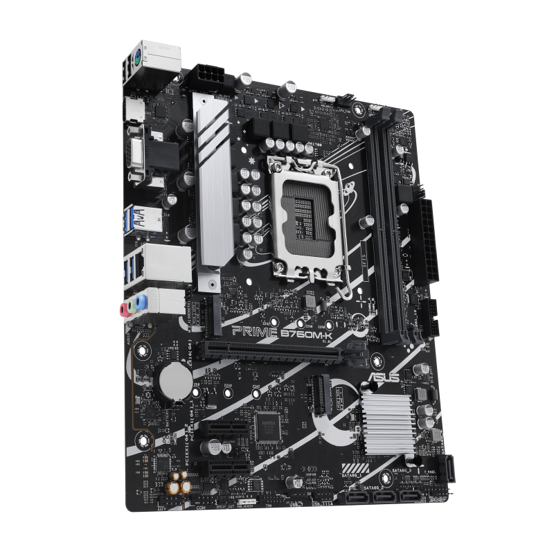 ASUS PRIME B760M-K Motherboard Intel B760 Socket LGA 1700 DDR5 micro ATX PCIe 4.0 M.2 - 90MB1FI0-M1EAY0 - 4711387198506
