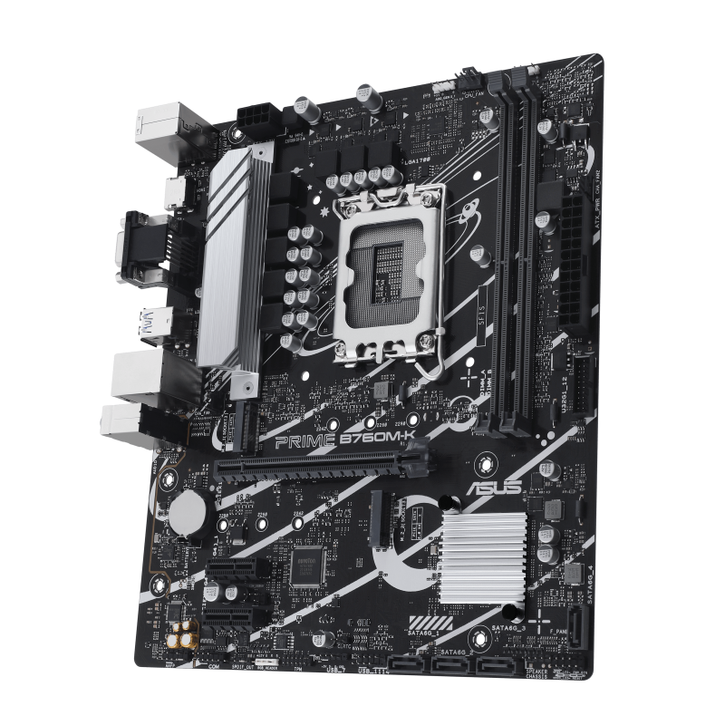 ASUS PRIME B760M-K Motherboard Intel B760 Socket LGA 1700 DDR5 micro ATX PCIe 4.0 M.2 - 90MB1FI0-M1EAY0 - 4711387198506