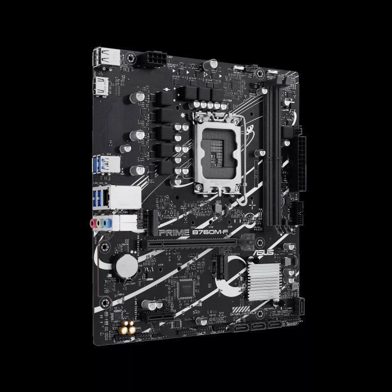 ASUS PRIME B760M-F Motherboard Intel B760 Socket LGA 1700 DDR5 micro ATX PCIe 4.0 M.2 - 90MB1IK0-M0EAY0 - 4711387598658