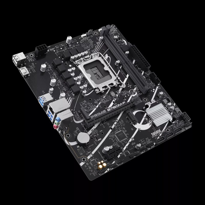 ASUS PRIME B760M-F Motherboard Intel B760 Socket LGA 1700 DDR5 micro ATX PCIe 4.0 M.2 - 90MB1IK0-M0EAY0 - 4711387598658