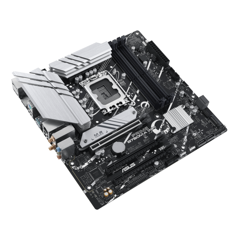 ASUS PRIME B760M-A WIFI Motherboard Intel B760 Socket LGA 1700 DDR5 micro ATX PCIe 4.0 M.2 Wi-Fi - 90MB1EL0-M1EAY0 - 4711387131435