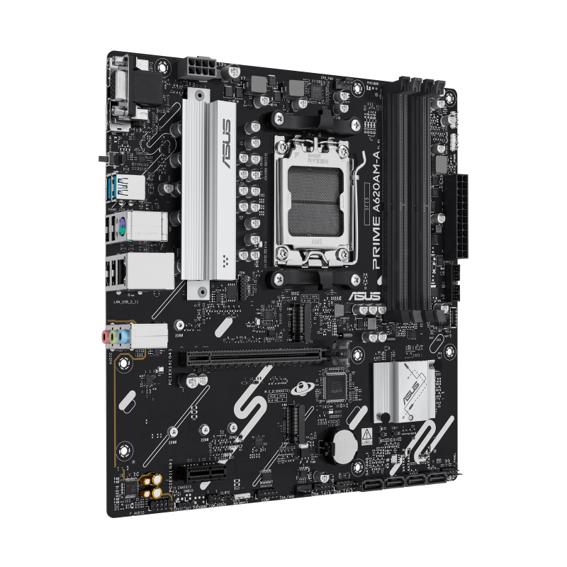 ASUS PRIME A620AM-A-CSM Motherboard AMD A620A Socket AM5 DDR5 micro ATX PCIe 4.0 M.2 - 90MB1MY0-M0EAYC - 4711636234405