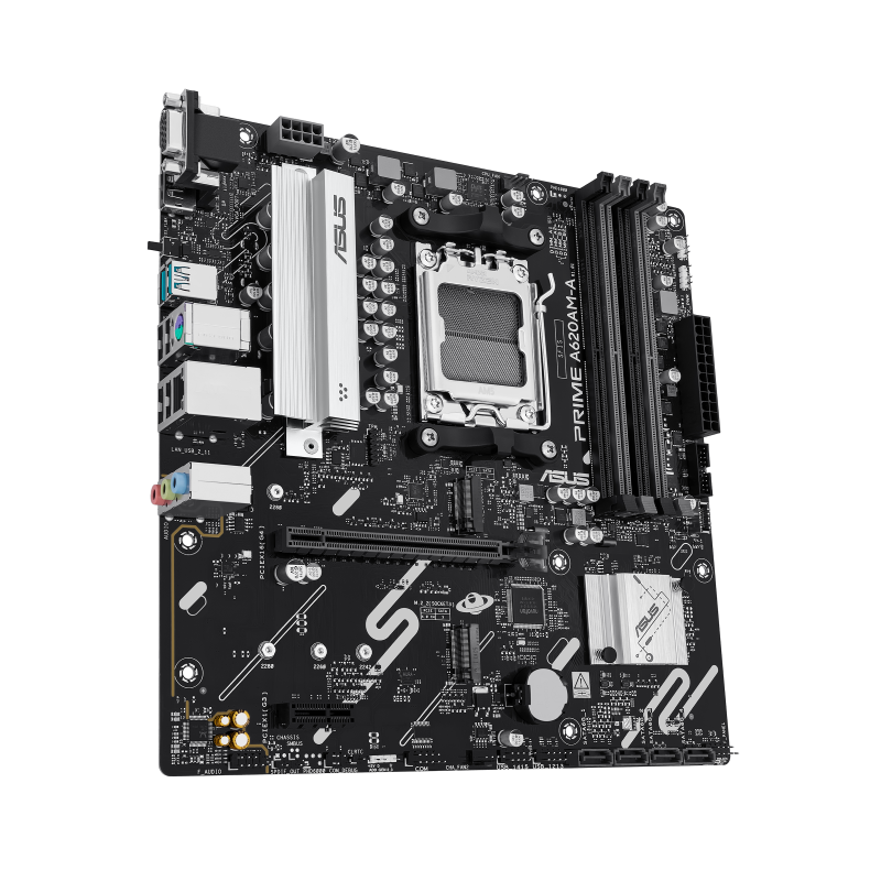 ASUS PRIME A620AM-A-CSM Motherboard AMD A620A Socket AM5 DDR5 micro ATX PCIe 4.0 M.2 - 90MB1MY0-M0EAYC - 4711636234405