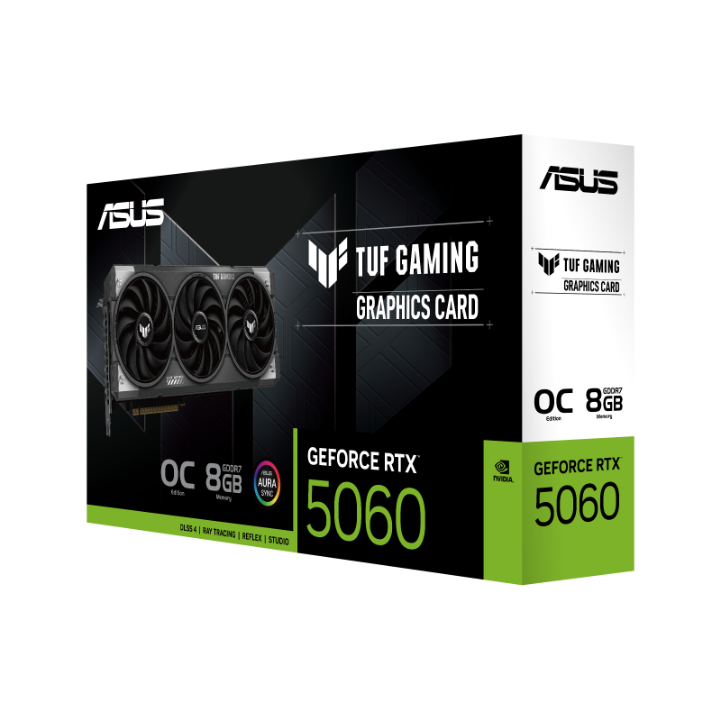 ASUS GeForce RTX 5060 TUF Gaming OC Placa Gráfica 8GB GDDR7 128-bit PCIe 5.0 - 90YV0N00-M0NA00 - 4711636058179