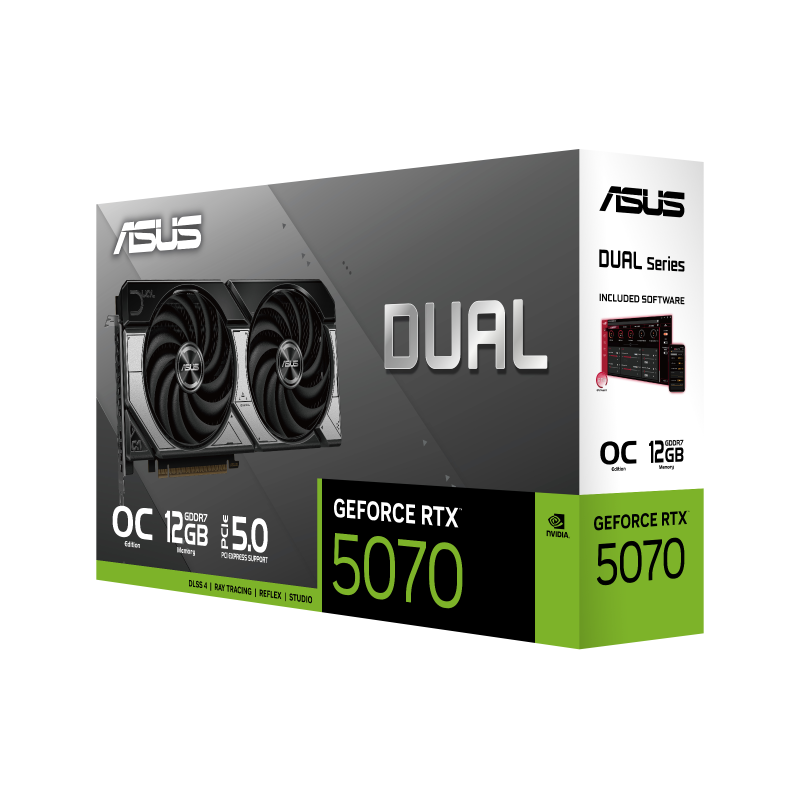 ASUS GeForce RTX 5070 Dual OC Placa Gráfica 12GB GDDR7 192-bit PCIe 5.0 - 90YV0M17-M0NA00 - 4711636046213