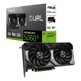 ASUS GeForce RTX 5060 Ti Dual OC Placa Gráfica 8GB GDDR7 128-bit PCIe 5.0 - 90YV0MP2-M0NA00 - 4711387994290