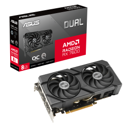 ASUS Radeon RX 7600 Dual EVO OC Placa Gráfica 8GB GDDR6 128-bit PCIe 4.0 - 90YV0LD0-M0NA00 - 4711387779392