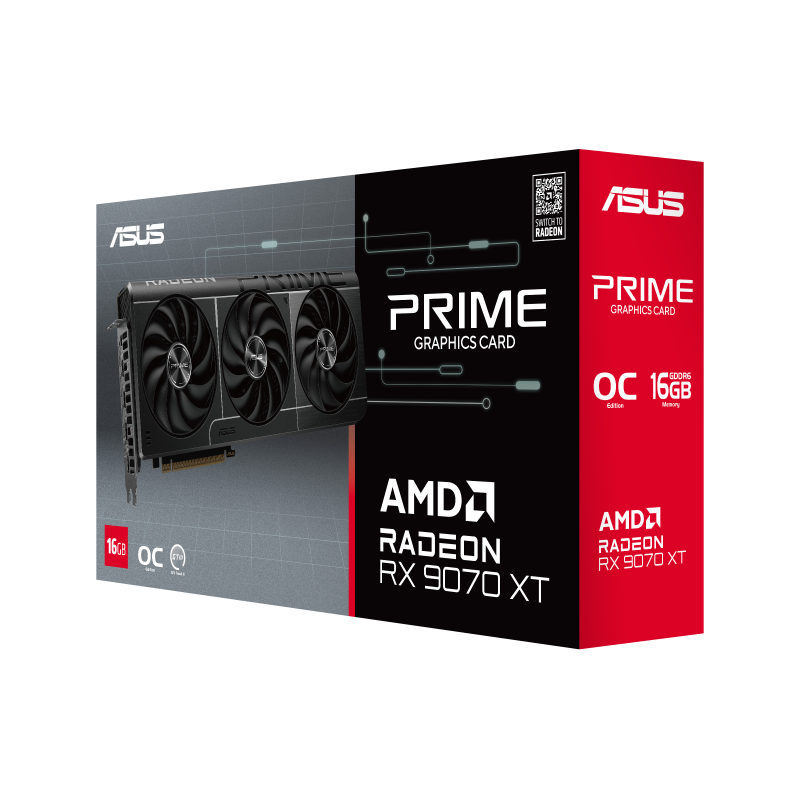 ASUS Radeon RX 9070 XT PRIME OC Placa Gráfica 16GB GDDR6 256-bit PCIe 5.0 - 90YV0L71-M0NA00 - 4711387829585