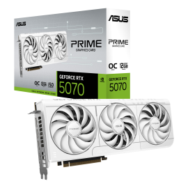 ASUS GeForce RTX 5070 Prime White OC Edition Placa Gráfica 12GB GDDR7 192-bit PCIe 5.0 - 90YV0M19-M0NA00 - 4711636046121