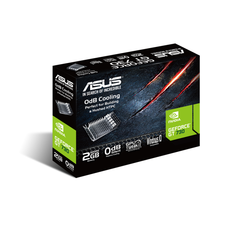 ASUS GeForce GT 730 Placa Gráfica 2GB GDDR5 64-bit PCIe 2.0 - 90YV06N2-M0NA00 - 4716659990390