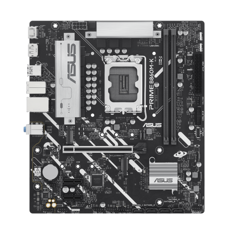 ASUS PRIME B860M-K Motherboard Intel B860 Socket LGA 1851 DDR5 micro ATX PCIe 5.0 M.2 - 90MB1JT0-M0EAY0 - 4711387808498
