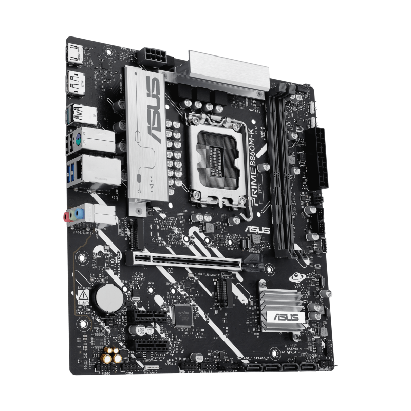 ASUS PRIME B860M-K Motherboard Intel B860 Socket LGA 1851 DDR5 micro ATX PCIe 5.0 M.2 - 90MB1JT0-M0EAY0 - 4711387808498