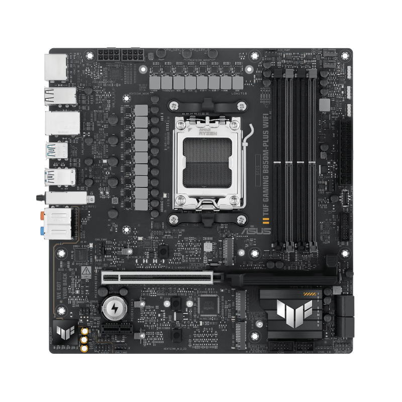 ASUS TUF GAMING B850M-PLUS WIFI Motherboard AMD B850 Socket AM5 DDR5 micro ATX PCIe 5.0 M.2 Wi-Fi - 90MB1IY0-M0EAY0 - 4711387764916