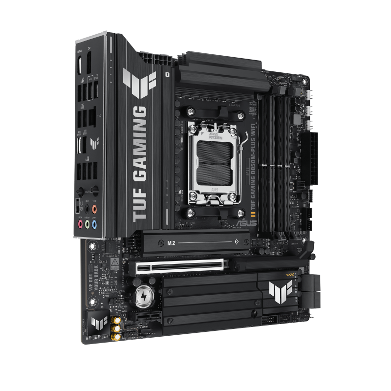 ASUS TUF GAMING B850M-PLUS WIFI Motherboard AMD B850 Socket AM5 DDR5 micro ATX PCIe 5.0 M.2 Wi-Fi - 90MB1IY0-M0EAY0 - 4711387764916
