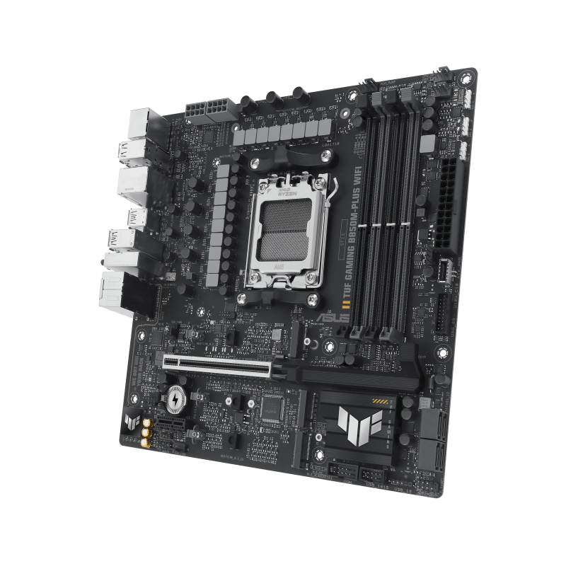 ASUS TUF GAMING B850M-PLUS WIFI Motherboard AMD B850 Socket AM5 DDR5 micro ATX PCIe 5.0 M.2 Wi-Fi - 90MB1IY0-M0EAY0 - 4711387764916