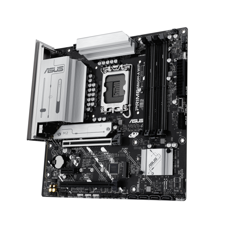 ASUS PRIME B860M-A WIFI Motherboard Intel B860 Socket LGA 1851 DDR5 micro ATX PCIe 5.0 M.2 Wi-Fi - 90MB1JY0-M0EAY0 - 4711387806289