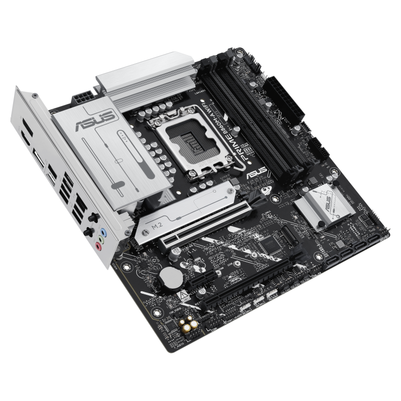 ASUS PRIME B860M-A WIFI Motherboard Intel B860 Socket LGA 1851 DDR5 micro ATX PCIe 5.0 M.2 Wi-Fi - 90MB1JY0-M0EAY0 - 4711387806289