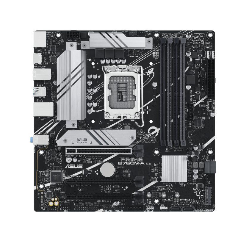ASUS PRIME B760M-A-CSM Motherboard Intel B760 Socket LGA1700 DDR5 micro ATX PCIe 4.0 M.2 Wi-Fi - 90MB1EK0-M1EAYC - 4711387140710