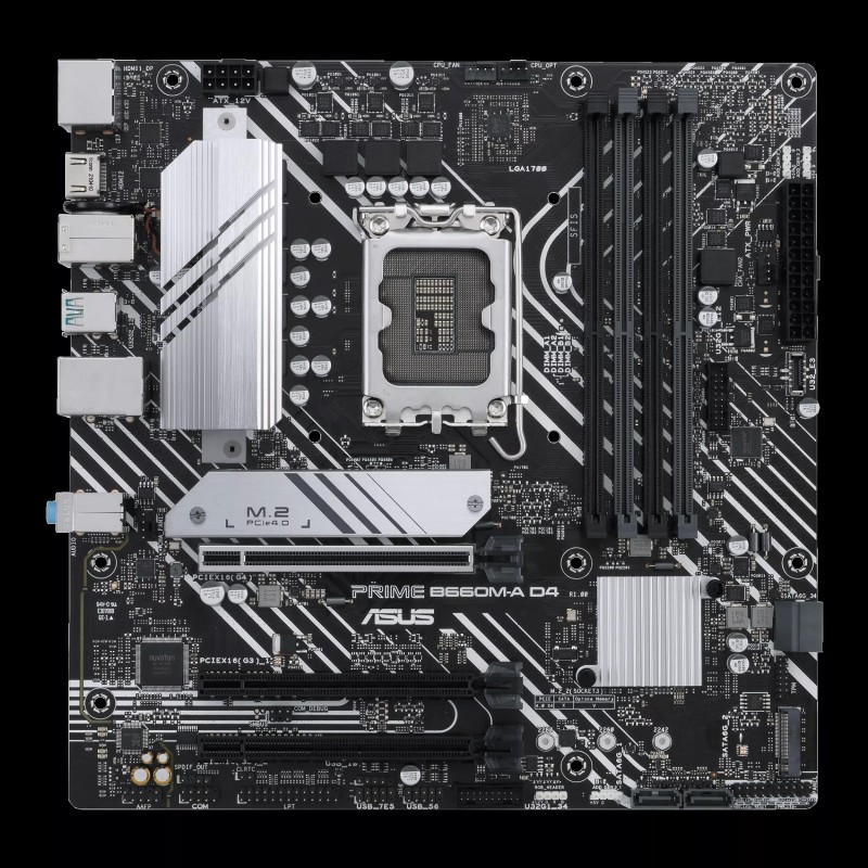 ASUS PRIME B660M-A D4-CSM Motherboard Intel B660 Socket LGA1700 DDR4 micro ATX PCIe 4.0 M.2 - 90MB19K0-M1EAYC - 4711081508045