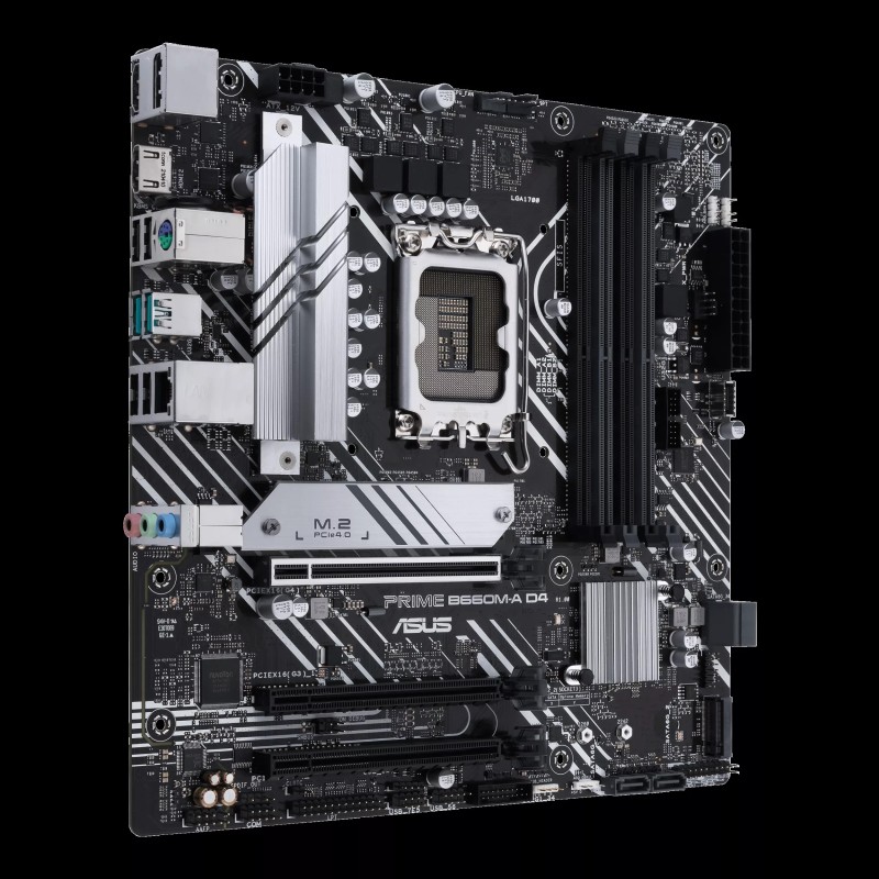 ASUS PRIME B660M-A D4-CSM Motherboard Intel B660 Socket LGA1700 DDR4 micro ATX PCIe 4.0 M.2 - 90MB19K0-M1EAYC - 4711081508045