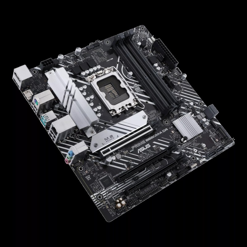 ASUS PRIME B660M-A D4-CSM Motherboard Intel B660 Socket LGA1700 DDR4 micro ATX PCIe 4.0 M.2 - 90MB19K0-M1EAYC - 4711081508045
