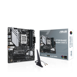ASUS PRIME B650M-A WIFI II Motherboard AMD B650 Socket AM5 DDR5 micro ATX PCIe 5.0 M.2 Wi-Fi - 90MB1EG0-M0EAY0 - 4711387034934