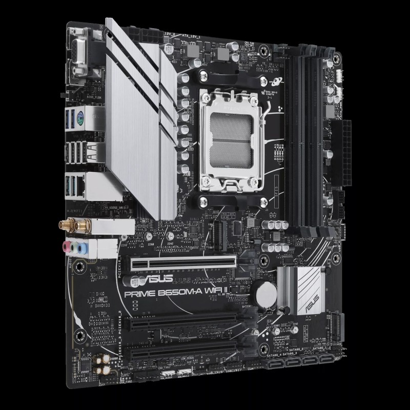 ASUS PRIME B650M-A WIFI II Motherboard AMD B650 Socket AM5 DDR5 micro ATX PCIe 5.0 M.2 Wi-Fi - 90MB1EG0-M0EAY0 - 4711387034934