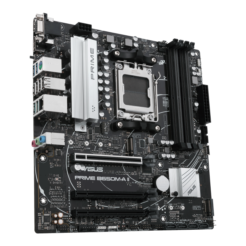 ASUS PRIME B650M-A II-CSM Motherboard AMD B650 Socket AM5 DDR5 micro ATX PCIe 5.0 M.2 - 90MB1EH0-M0EAYC - 4711387025543