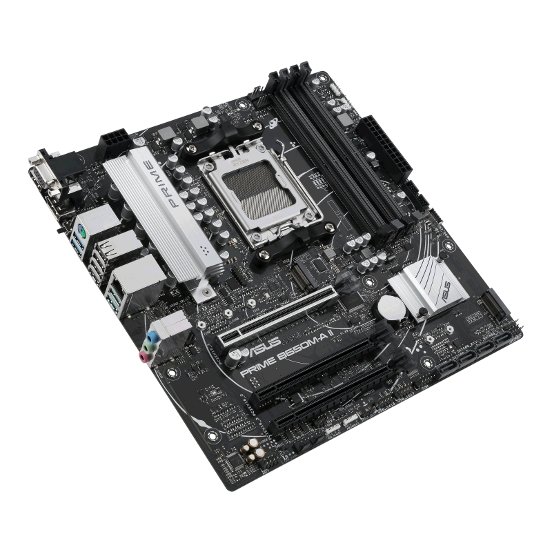 ASUS PRIME B650M-A II-CSM Motherboard AMD B650 Socket AM5 DDR5 micro ATX PCIe 5.0 M.2 - 90MB1EH0-M0EAYC - 4711387025543
