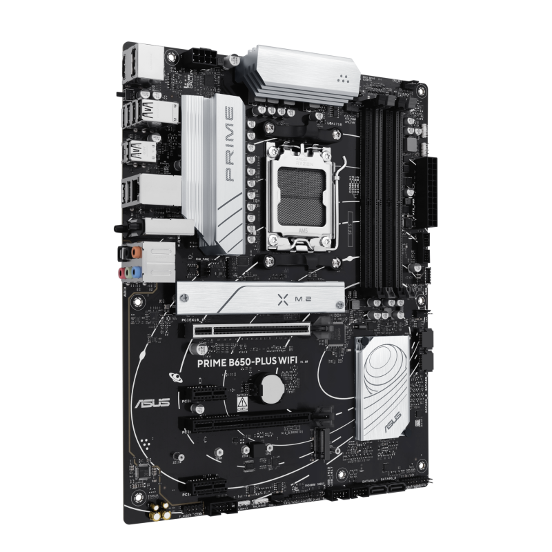 ASUS PRIME B650-PLUS WIFI Motherboard AMD B650 Socket AM5 DDR5 ATX PCIe 5.0 M.2 Wi-Fi - 90MB1KP0-M0EAY0 - 4711387760895