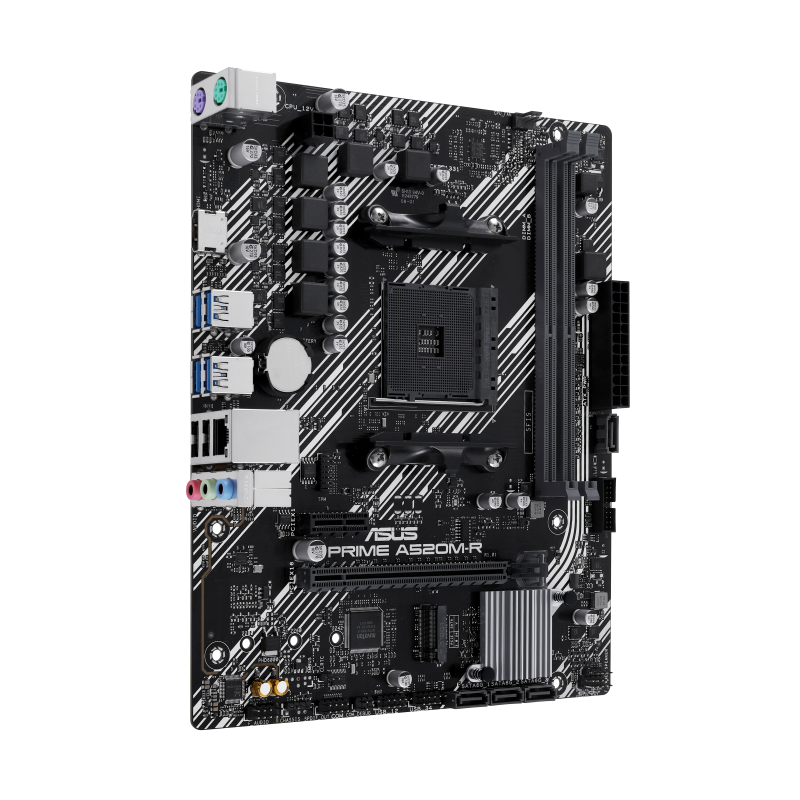 ASUS PRIME A520M-R Motherboard AMD A520 Socket AM4 DDR5 micro ATX PCIe 3.0 M.2 - 90MB1H60-M0EAY0 - 4711387466414
