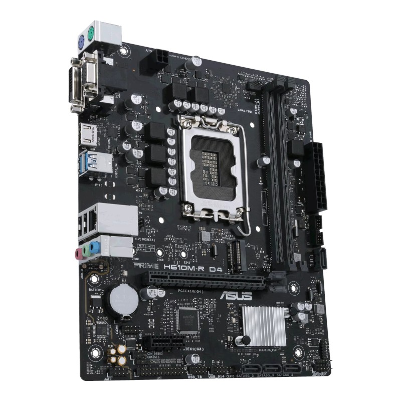 ASUS PRIME H610M-R D4 Motherboard Intel H610 Socket LGA 1700 DDR4 micro ATX PCIe 4.0 M.2 - 90MB1B40-M0ECY0 - 4711081758372