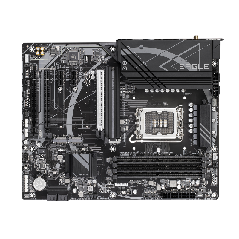 Gigabyte Z790 EAGLE AX Motherboard Intel Z790 Socket LGA 1700 DDR5 ATX PCIe 5.0 M.2 Wi-Fi - 9MZ79EGLX-00-10 - 4719331860998