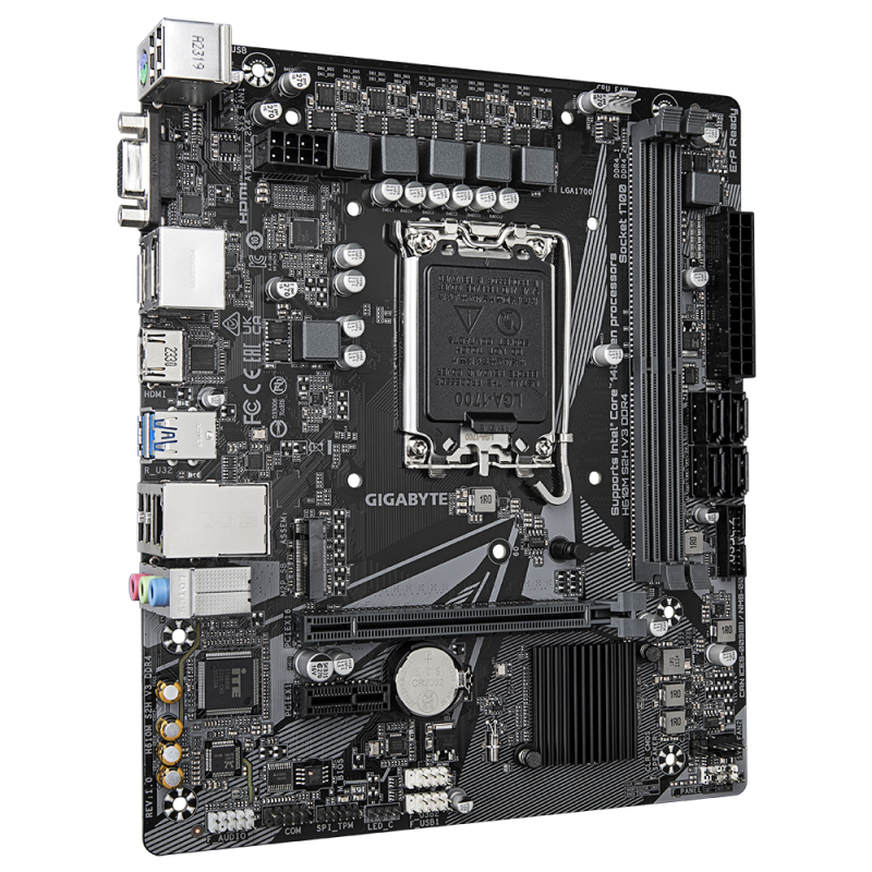 Gigabyte H610M S2H V3 DDR4 Motherboard Intel H610 Socket LGA1700 DDR4 micro ATX PCIe 4.0 M.2 - 9MH61M2H3-00-10 - 4719331859732