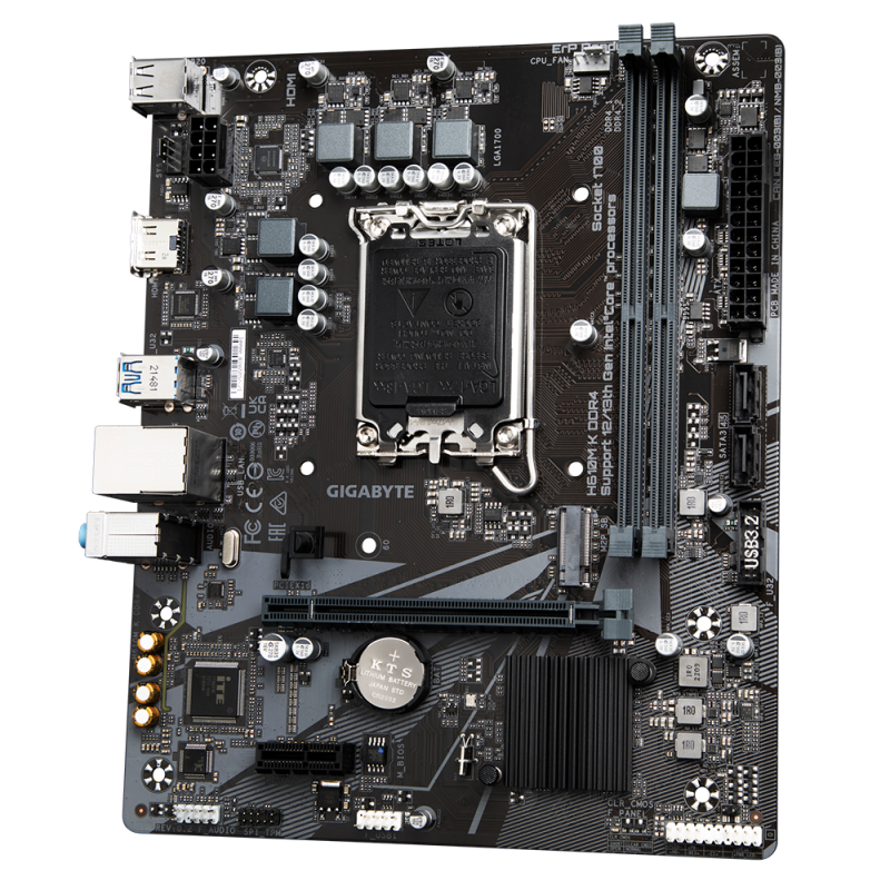 Gigabyte H610M K DDR4 Motherboard Intel H610 Express Socket LGA 1700 DDR4 micro ATX PCIe 4.0 M.2 - 9MH610MK-00-20 - 4719331851675