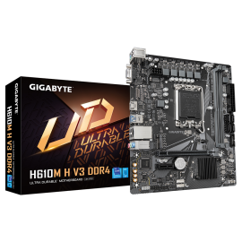 Gigabyte H610M H V3 DDR4 Motherboard Intel H610 Socket LGA 1700 DDR4 micro ATX PCIe 4.0 M.2 - 9MH61MH3-00-10 - 4719331859718