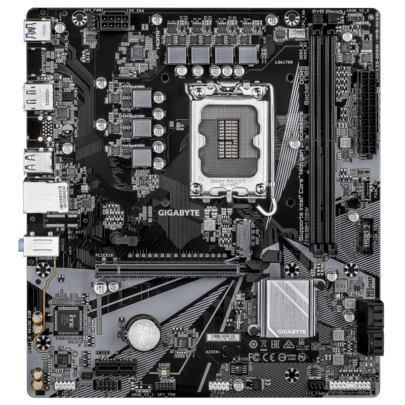 Gigabyte H610M D3W Motherboard Intel H610 Socket LGA 1700 DDR5 micro ATX PCIe 4.0 M.2 - 9MH61M3W5-00-G10 - 4719331877804