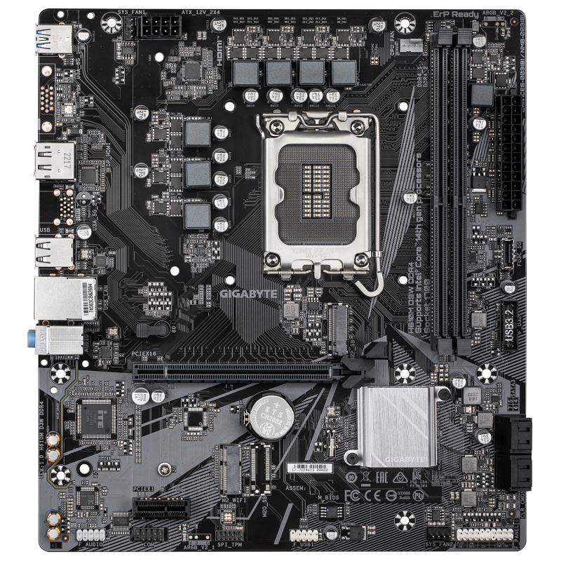 Gigabyte H610M D3W Motherboard Intel H610 Socket LGA1700 DDR4 micro ATX PCIe 4.0 M.2 - 9MH61M3W4-00-G10 - 4719331865245