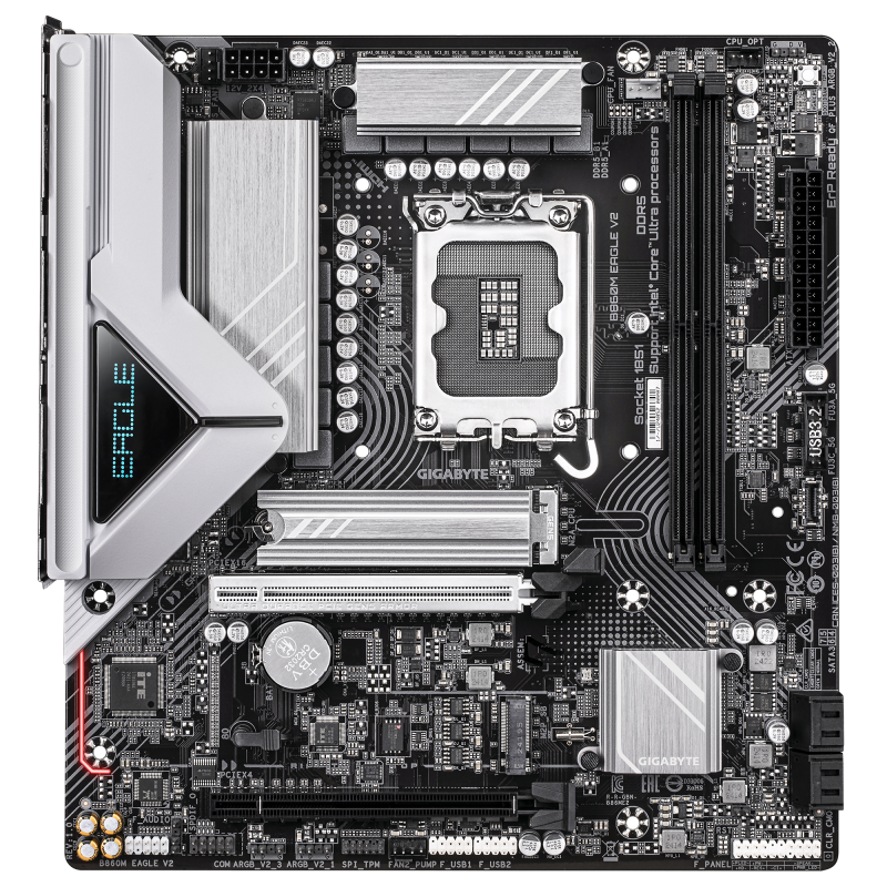 Gigabyte B860M EAGLE V2 Motherboard Intel B860 Socket LGA 1851 DDR5 micro ATX PCIe 5.0 M.2 - 9MB86ME2-00-G10 - 4719331869656
