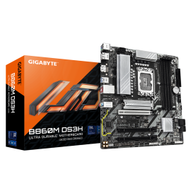 Gigabyte B860M DS3H Motherboard Intel B860 Socket LGA1851 DDR5 micro ATX PCIe 5.0 M.2 - 9MB86MDS3-00-G10 - 4719331866709